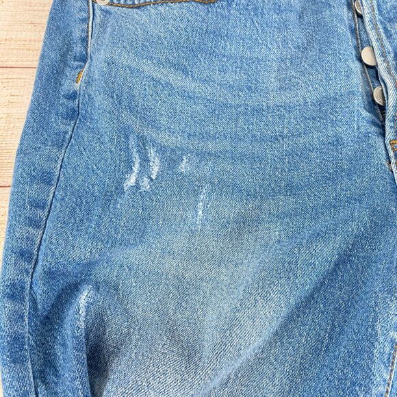 Universal Thread Womens Distressed Blue High Rise 90s Straight Jeans Size 4R - Picture 6 of 11
